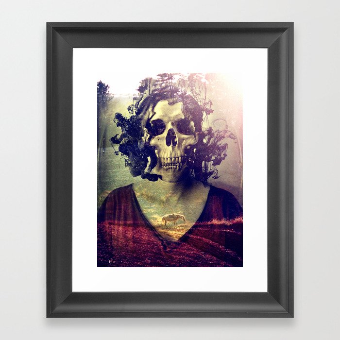Miss Skull Framed Art Print