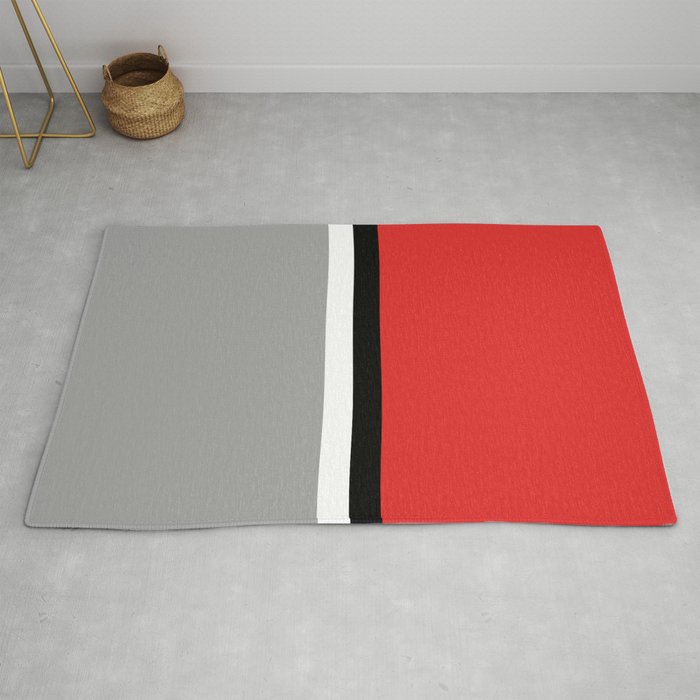 Two Color And Black White Gray Red Rug By Margybengal Society6 - Black White Gray Red Rug Two Color And Black White Gray Red Rug By Margybengal Society6 - Black White Gray Red Rug