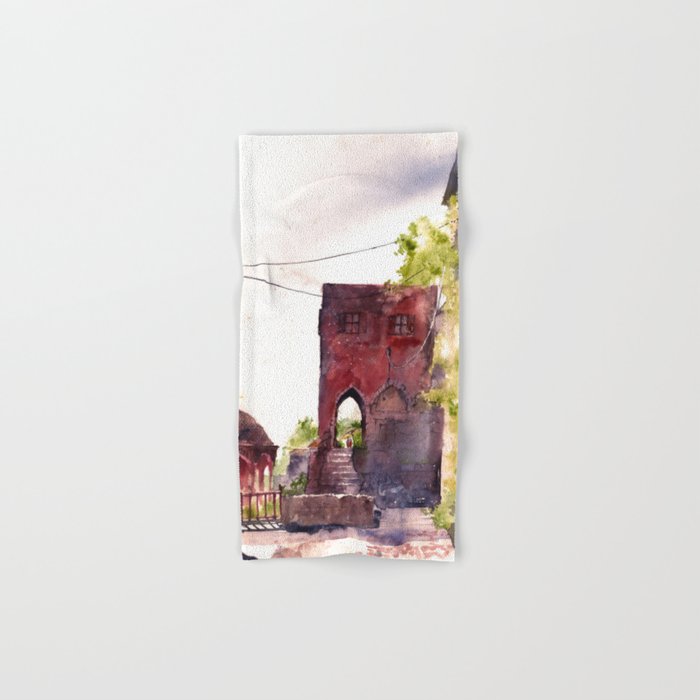 Rhodes old town streets Hand & Bath Towel
