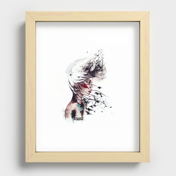 Her name I ask. Freedom, she replies.  Recessed Framed Print