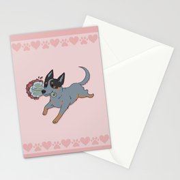 Running with flowers Stationery Cards