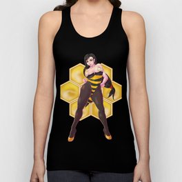 Honey Bee Tifa Tank Top | Digitalart, Honeybeeinn, Gamecharacter, Curated, Tidalockhart, Finalfantasyvii, Digital, Drawing, Longhair, Sexygirl 