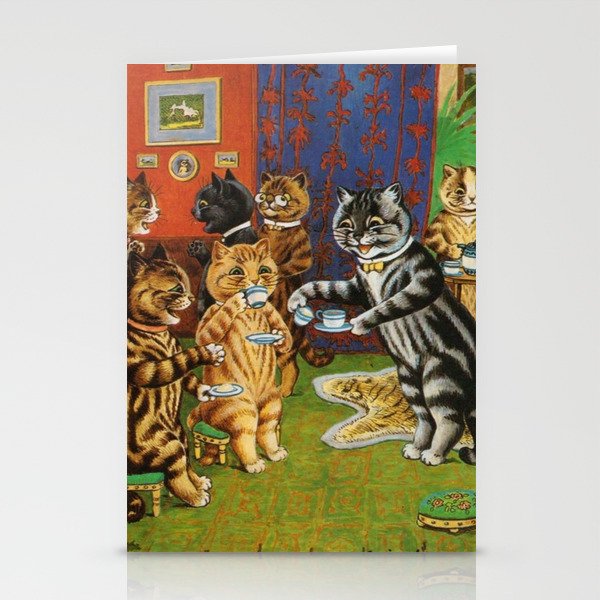 Louis Wain Cats Afternoon Tea Stationery Cards