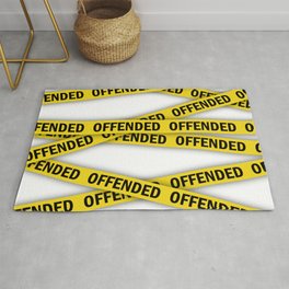I am offended police tape Rug