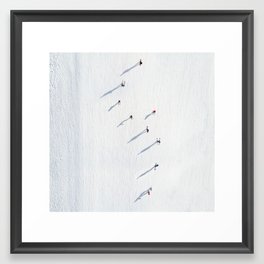 skiers Framed Art Print