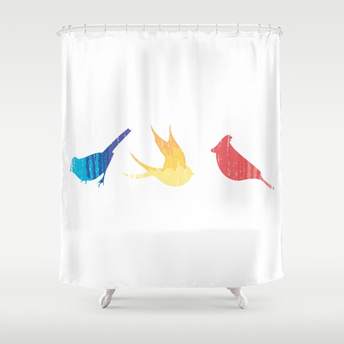 Colorful Birds Shower Curtain