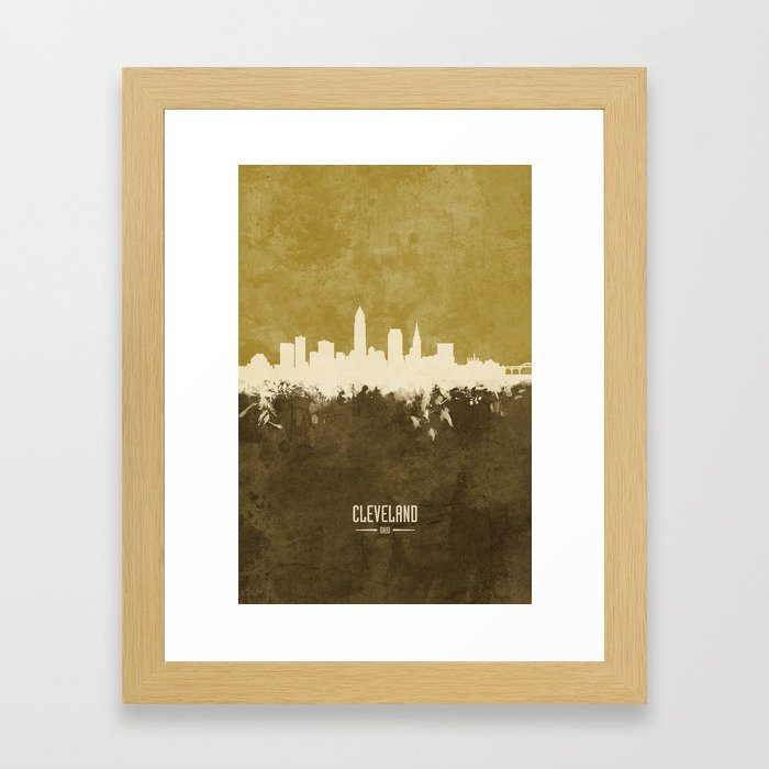 Cleveland Ohio Skyline Framed Art Print