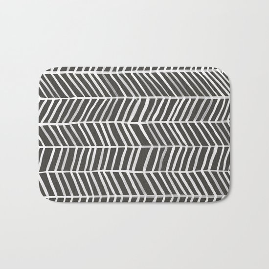Herringbone – Black & White Bath Mat
