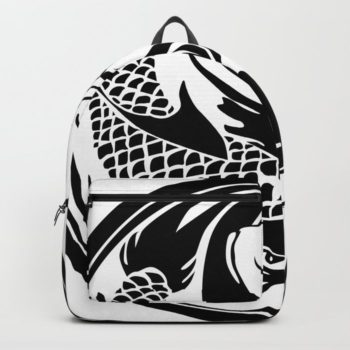 Japanese Koi Fish Silhouette Backpack