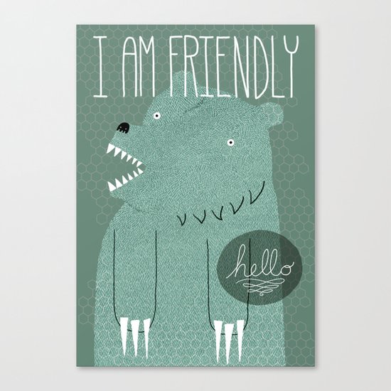 Friendly Bear Canvas Print