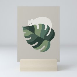 Cat and Plant 10 Mini Art Print