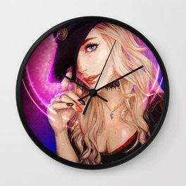 Kassandra Love Witch Wall Clock | Illustration, Inspiring, Charming, Finearts, Beautiful, Cute, Magic, Photoshop, Witch, Pinup 