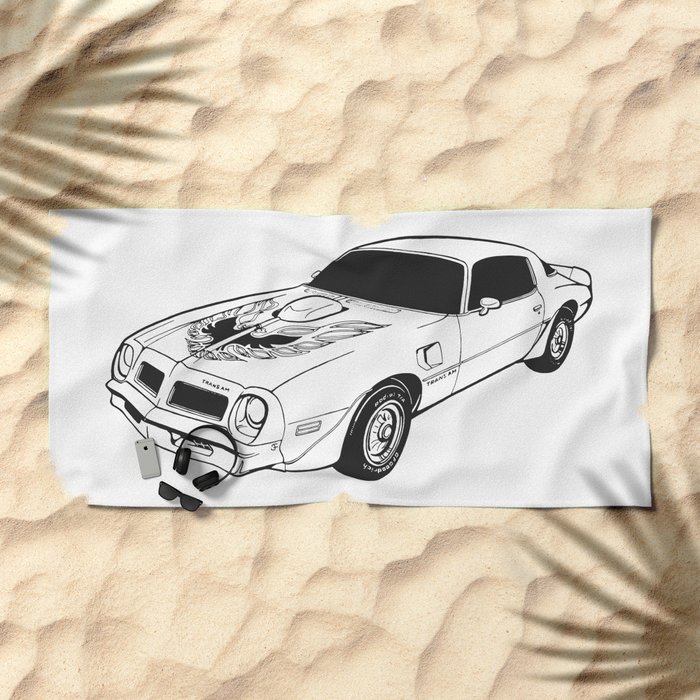 Pontiac Galvanized Firebird Licensed Beach Towel 60in by 30in