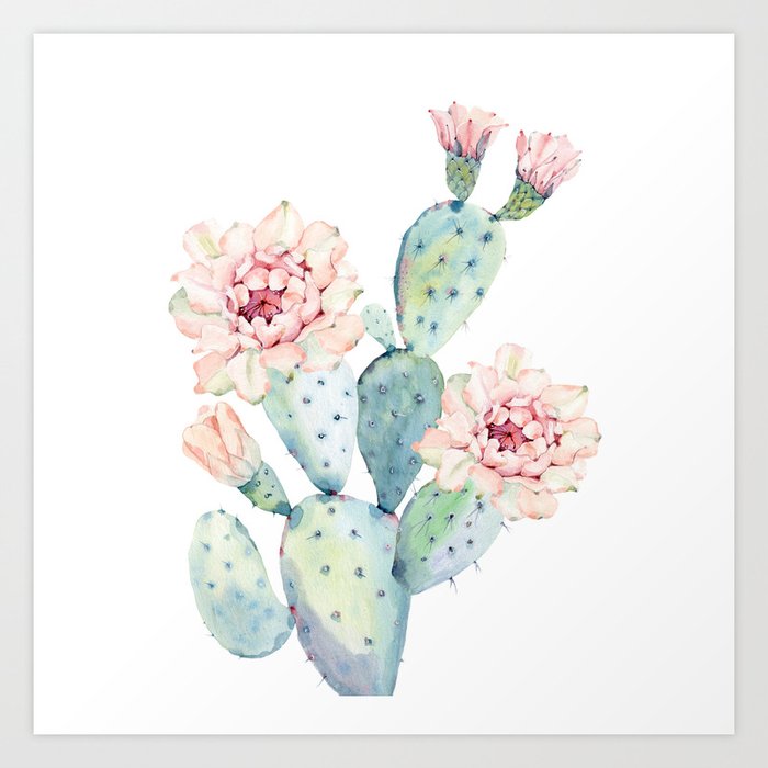 The Prettiest Cactus Art Print by Nature Magick | Society6