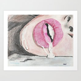 La bocca Art Print