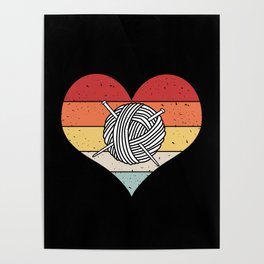 Yarn Heart I Love Yarn Poster