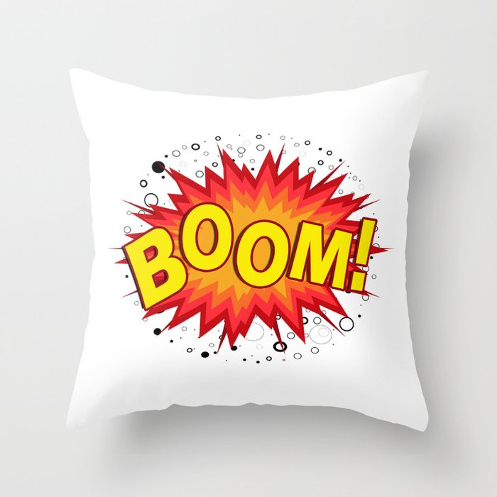 Boom! Throw Pillow