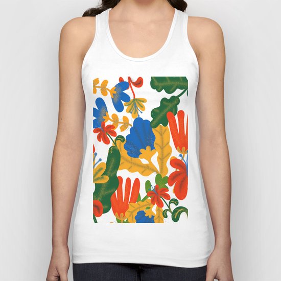 Tropical Flower Pattern II Unisex Tank Top
