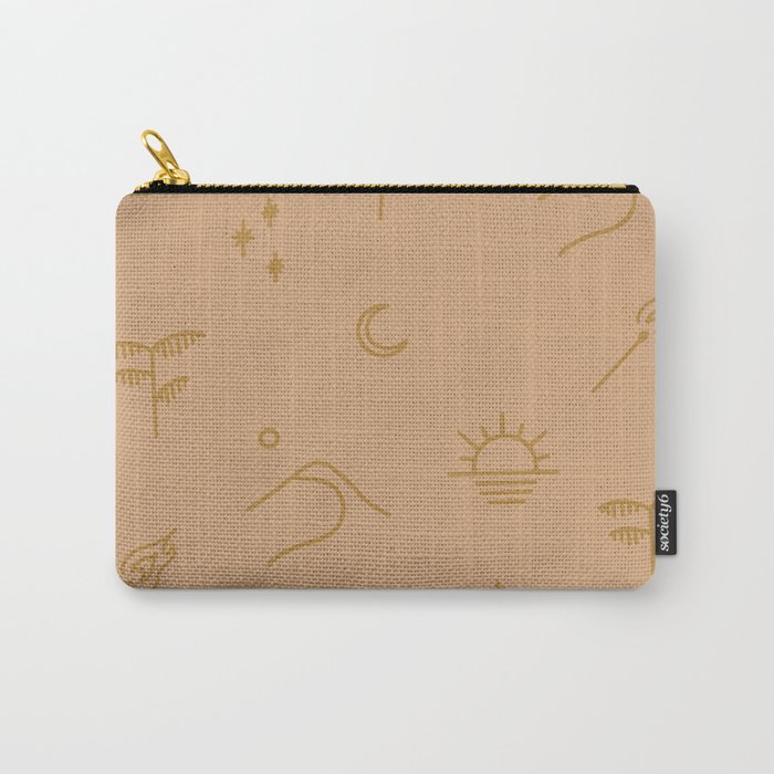 in dreams pattern – peach gold Carry-All Pouch