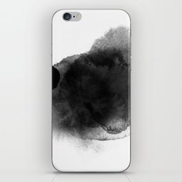 Kakunodate - Modern Minimal Abstract Painting - Black and White iPhone Skin