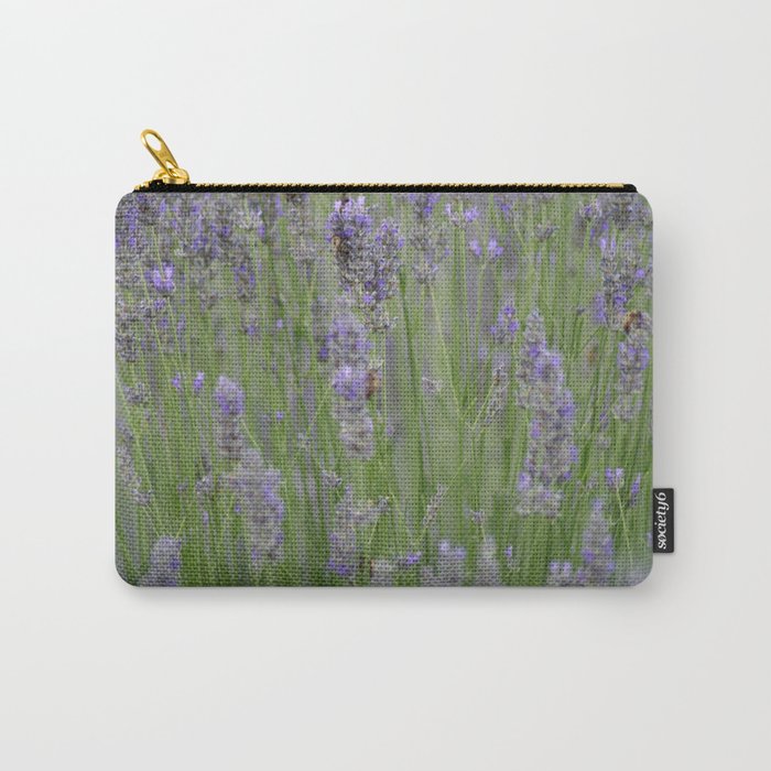 A Blur Of Beautiful Lavender Flowers Photograph Carry-All Pouch