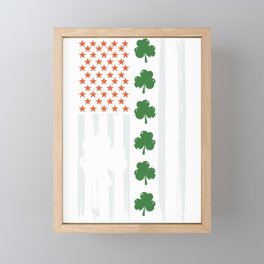 st. Patrick Irish American Flag Framed Mini Art Print