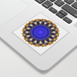 Purple Royalty Mandala - Purple And Gold Art Sticker