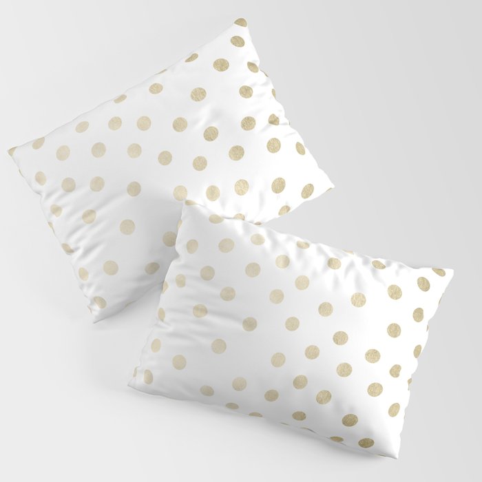 Stylish Gold Polka Dots Pillow Sham