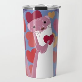 Weasel woman with colors Travel Mug