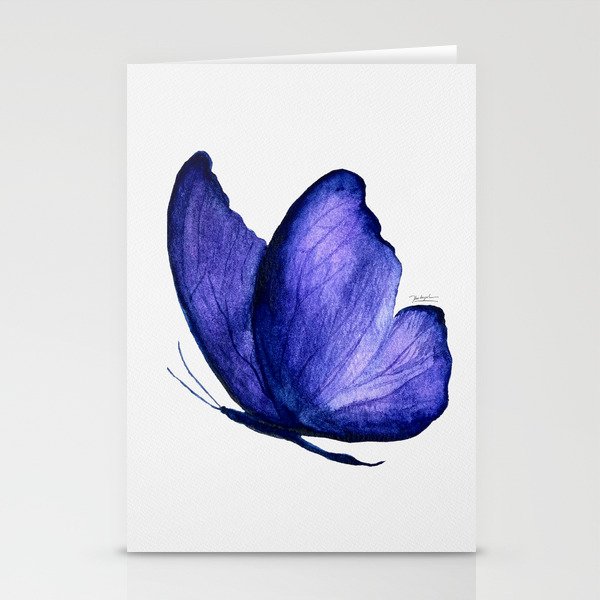 Very Peri Butterfly Watercolor Stationery Cards