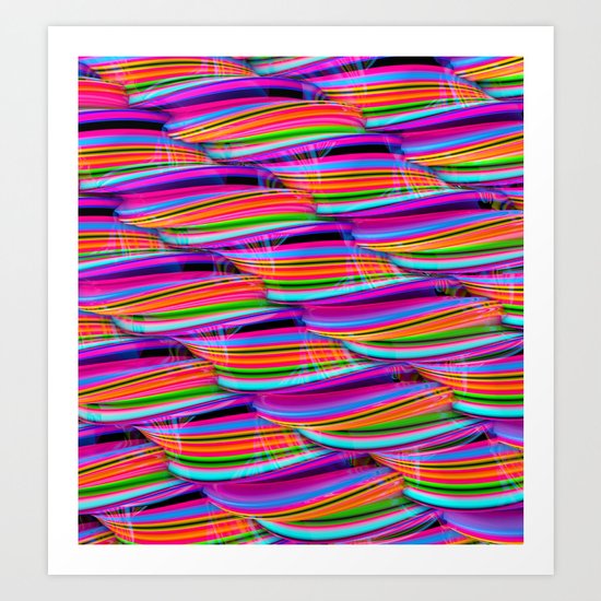 Curved Disco World Art Print