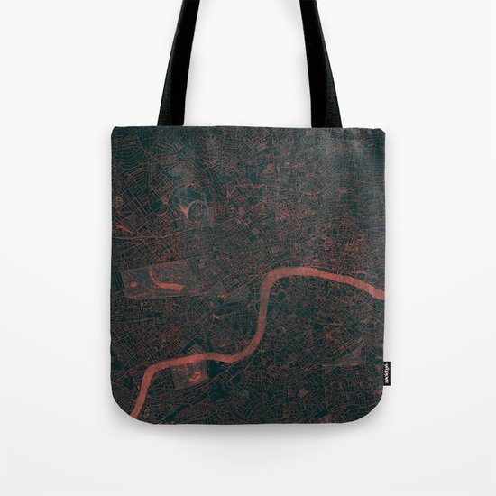 London Map Red Tote Bag