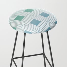 Woven pattern in soft colors Bar Stool