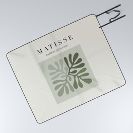 Sage Green Matisse Exhibition Poster – Henri Matisse Cut Outs Vintage Poster Picnic Blanket