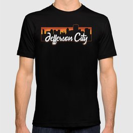 Vintage Jefferson City Missouri Sunset Skyline T-Shirt T-shirt