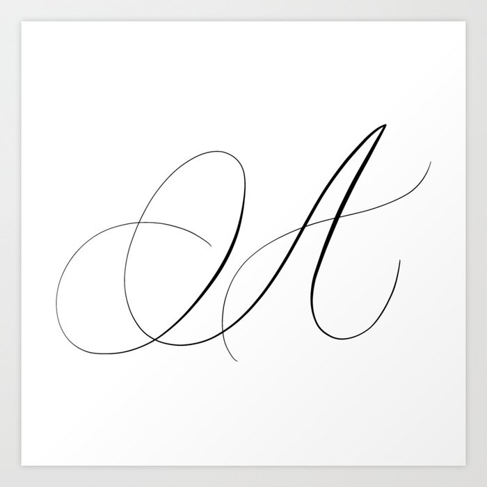 Calligraphy shop letter a