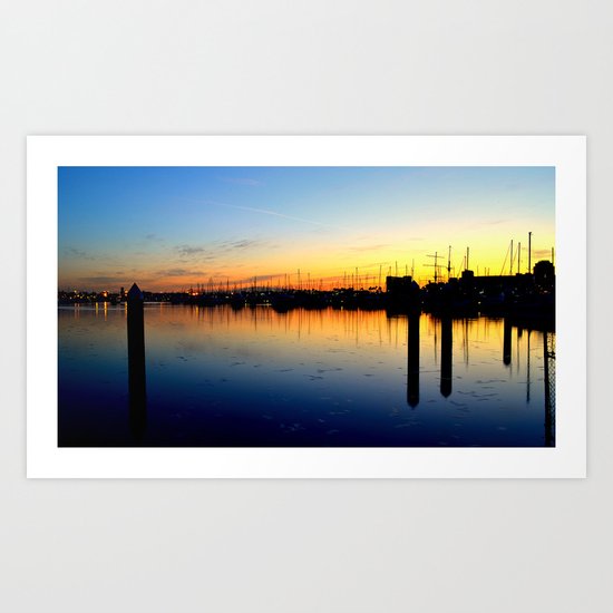 Close of Day, Over the Bay Art Print