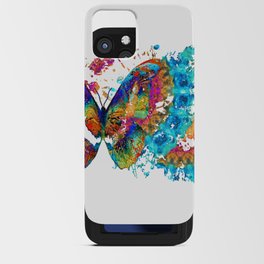 Big Bold Butterfly Art With Colorful Mandala iPhone Card Case