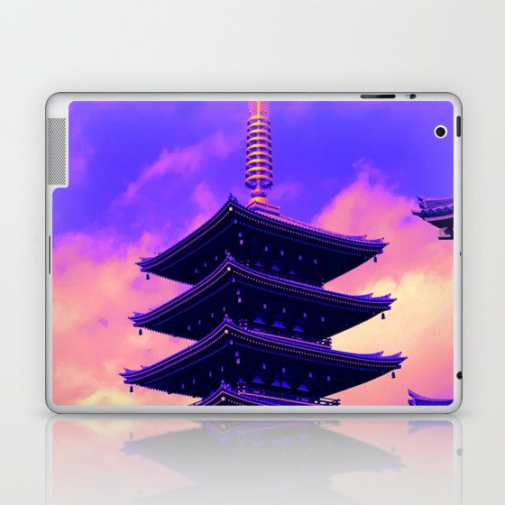 Tokyo Neon Temple Laptop & iPad Skin