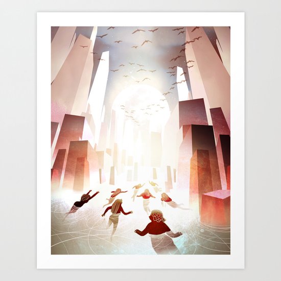 Swim swim Art Print