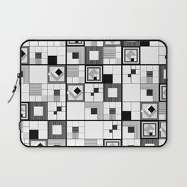 Geometrical Puzzle - Black and White paper version Laptop Sleeve