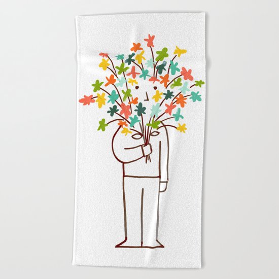 I bring flowers Beach Towel