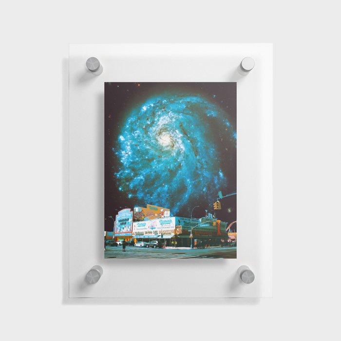 Intersection - Space Collage, Retro Futurism, Sci-Fi Floating Acrylic Print