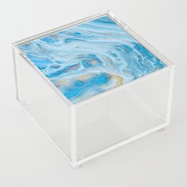 Blue Marble Swirls Acrylic Box