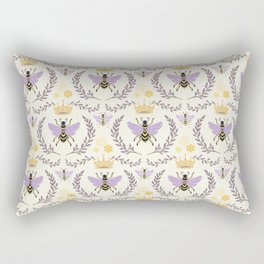 Queen Bee - Lavander Purple and Yellow Rectangular Pillow