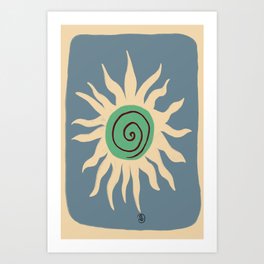 BLUE SUN Art Print