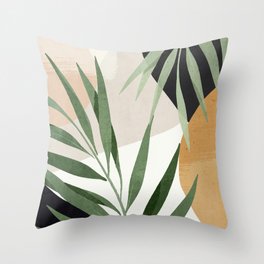 Abstract Art Tropical Leaves 72 Throw Pillow