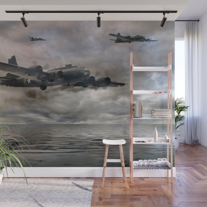 B-17 Flying Fortress - Almost Home Wall Mural