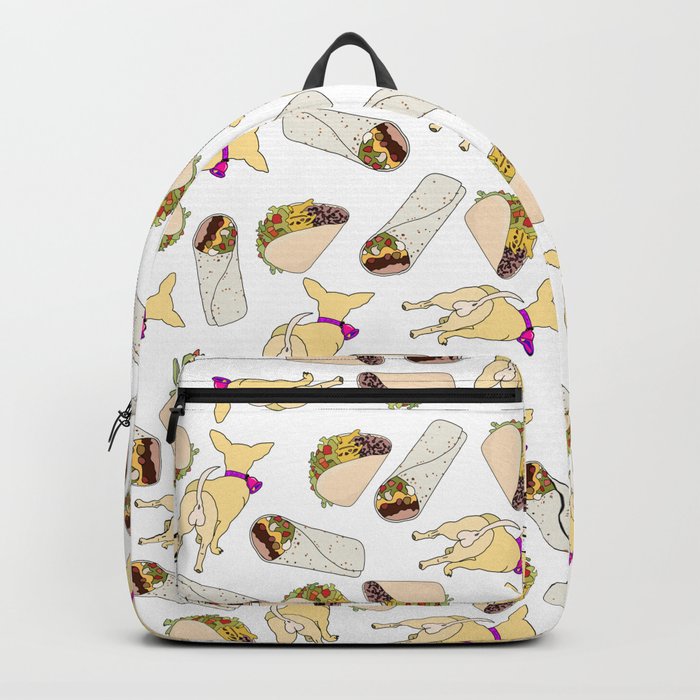 Tacos Burritos Chihuahua Dog Backpack by Notsniw Society6