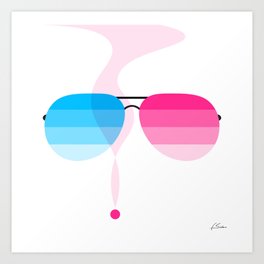 Retro Sunglasses Art Print Art Print